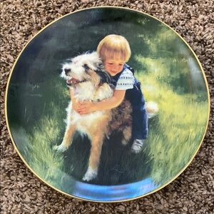 Danbury Mint Green and Brown Terrier Art Wall Decor